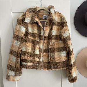 Plaid Teddy Jacket